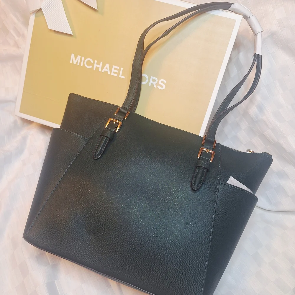 Michael Kors Dark Green Tote Bag - Picture 2 of 4